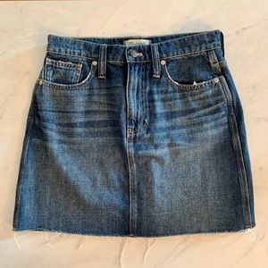 Madewell Denim A-Line Mini Skirt
